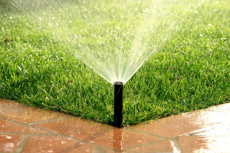 Lawn sprinkler system in winter